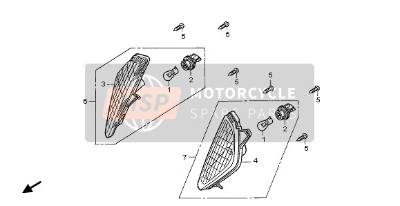 Honda FJS600D 2005 BLINKER für ein 2005 Honda FJS600D